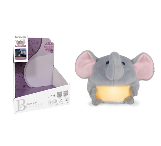 Słonik Miękka Lampka Nocna z Dźwiękami