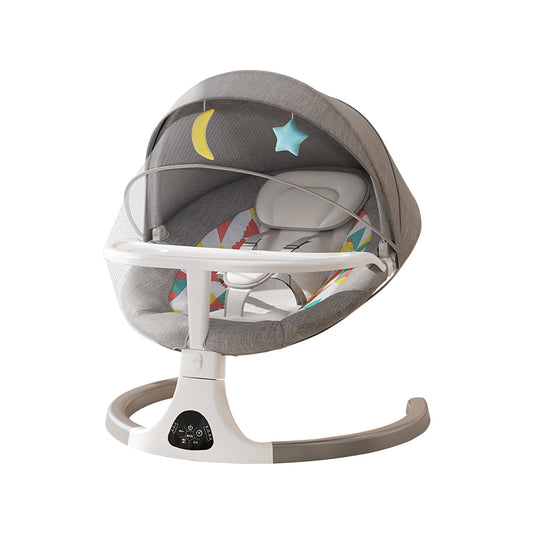 Elektryczny bujaczek z tacką do karmienia