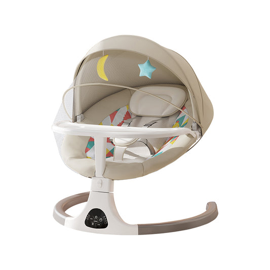 Elektryczny bujaczek z tacką do karmienia